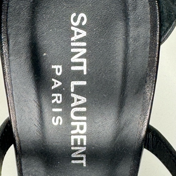 Saint Laurent Paris Black Leather Nina Caged Platform Sandal/Heels Sz 39 - Picture 5 of 7